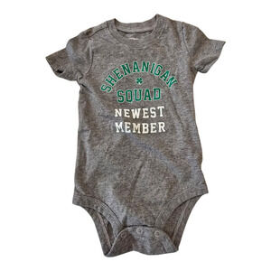 Carter's "Shenanigan Squad Newest Member" St. Pat's Day Short Sleeve Onesie 18M